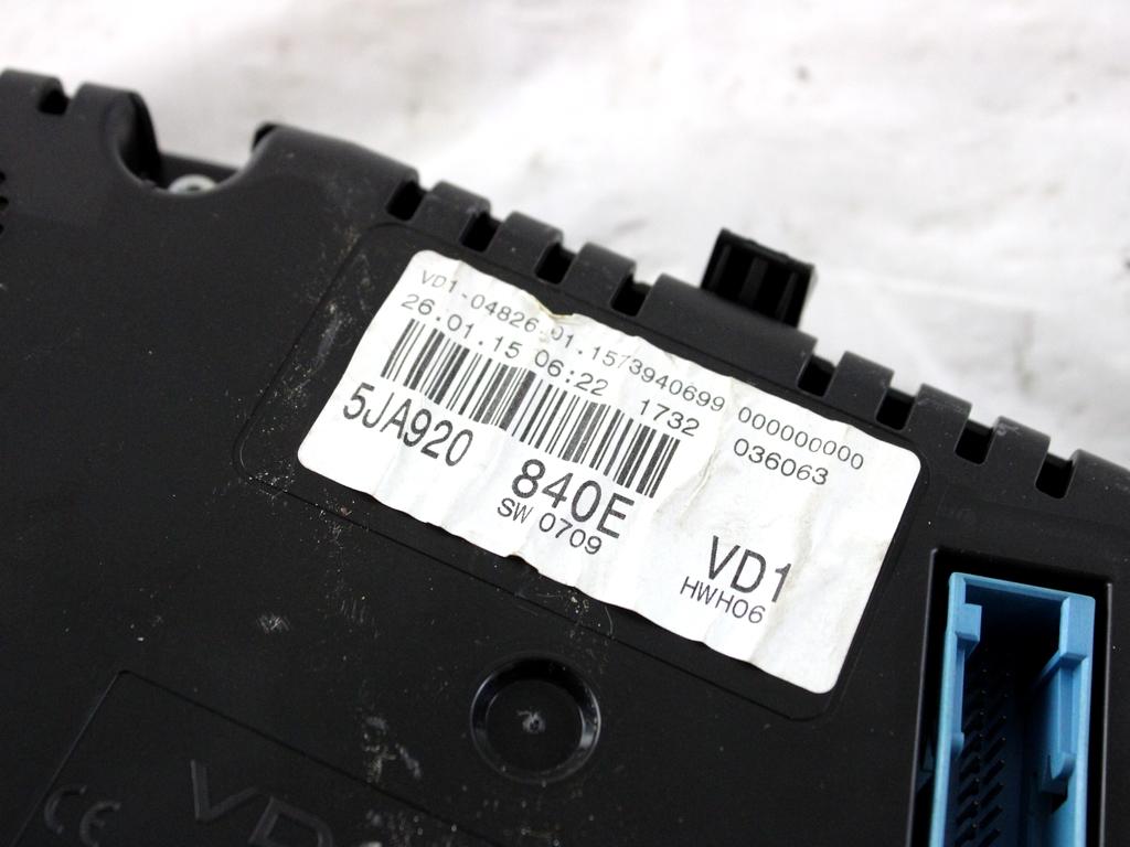 03L906023LK KIT ACCENSIONE AVVIAMENTO SKODA RAPID 1.6 D 66KW 5M 5P (2015) RICAMBIO USATO CON CENTRALINA MOTORE, BLOCCHETTI ACCENSIONE APERTURA, QUADRO STRUMENTI CONTACHILOMETRI 6R0937086R 6RA905865A