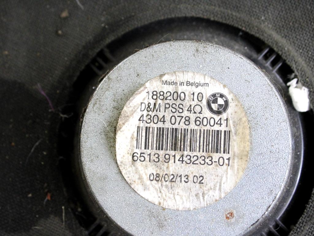 65139143233 CASSA ALTOPARLANTE SUBWOOFER ANTERIORE SINISTRA BMW SERIE 1 123D E82 2.0 D 150KW 6M 2P (2009) RICAMBIO USATO 