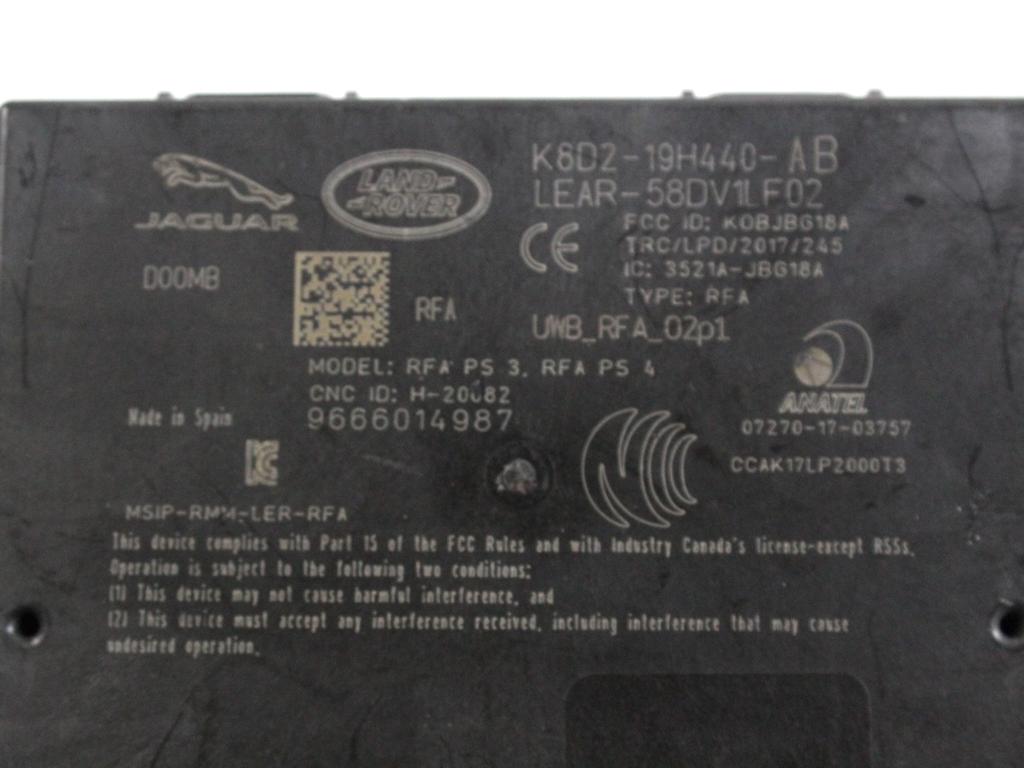 KY32-12B684-FBA KIT ACCENSIONE AVVIAMENTO LAND ROVER RANGE ROVER EVOQUE L551 MHEV 2.0 I 4X4 110KW AUT 5P (2019) RICAMBIO USATO CON CENTRALINA MOTORE,BLOCCHETTI ACCENSIONE APERTURA CON DOPPIA CHIAVE K8D2-19H440-AB, HPLA-3K772-AB, K8D2-14A073-AC