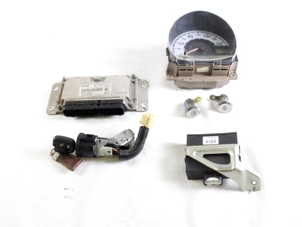 89661-0H022 KIT ACCENSIONE AVVIAMENTO CITROEN C1 1.0 B 50KW 5M 5P (2007) RICAMBIO USATO CON CENTRALINA MOTORE, BLOCCHETTI ACCENSIONE APERTURA CON CHIAVE 89740-0H010 83800-0H011
