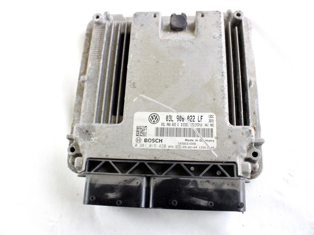 03L906022LF KIT ACCENSIONE AVVIAMENTO VOLKSWAGEN GOLF 6 2.0 D 81KW 5M 5P (2009) RICAMBIO USATO CON CENTRALINA MOTORE, QUADRO STRUMENTI, BLOCCHETTI ACCENSIONE APERTURA CON CHIAVE 1K0937086A 5K0920860E