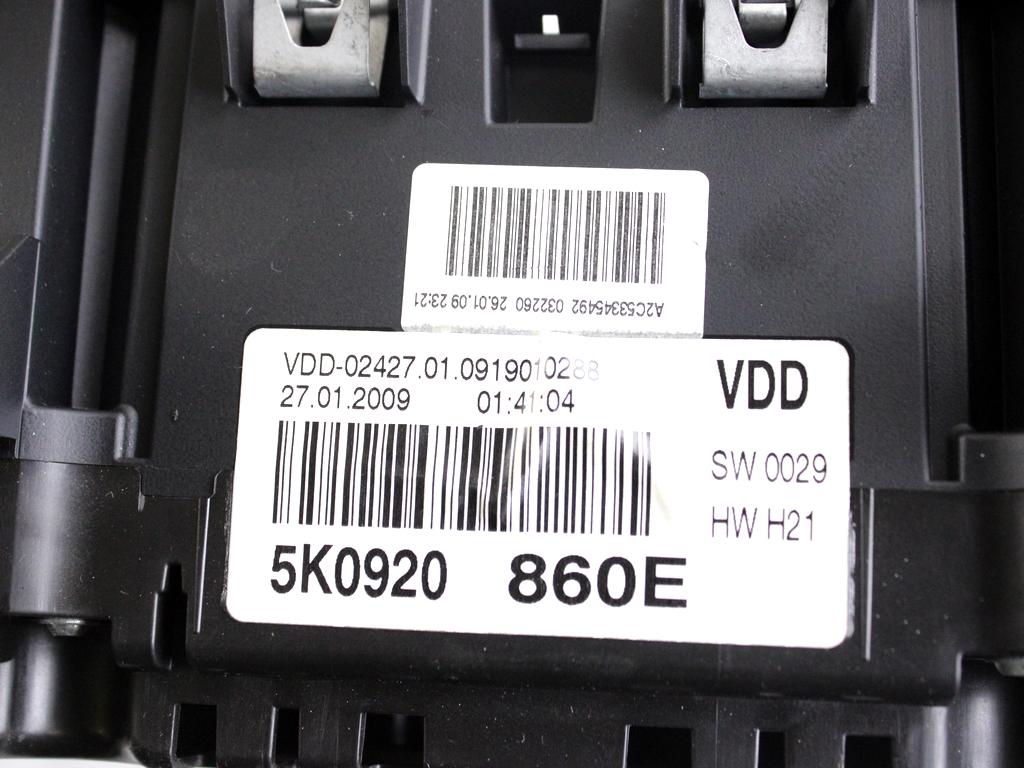 03L906022LF KIT ACCENSIONE AVVIAMENTO VOLKSWAGEN GOLF 6 2.0 D 81KW 5M 5P (2009) RICAMBIO USATO CON CENTRALINA MOTORE, QUADRO STRUMENTI, BLOCCHETTI ACCENSIONE APERTURA CON CHIAVE 1K0937086A 5K0920860E