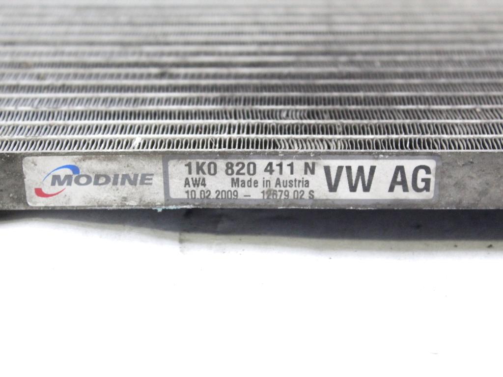 1K0820411N CONDENSATORE RADIATORE CLIMATIZZATORE CLIMA A/C VOLKSWAGEN GOLF 6 2.0 D 81KW 5M 5P (2009) RICAMBIO USATO