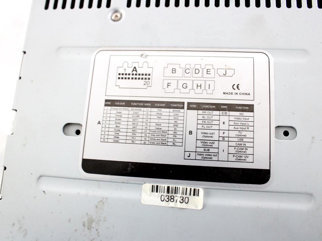 DISPLAY SISTEMA DI NAVIGAZIONE SATELLITARE AFTERMARKET ALFA ROMEO MITO 1.3 D 70KW 6M 3P (2010) RICAMBIO USATO