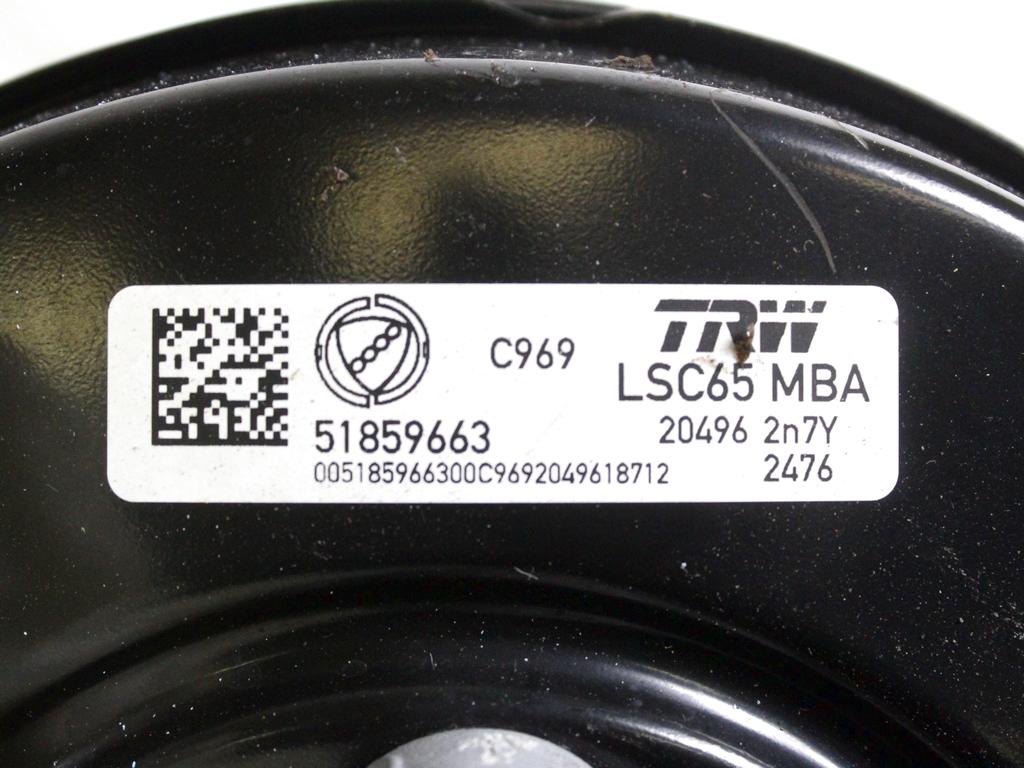51859663 SERVOFRENO FIAT PANDA 1.2 G 51KW 5M 5P (2013) RICAMBIO USATO CON POMPA COMANDO FRENI CILINDRO MAESTRO E VASCHETTA