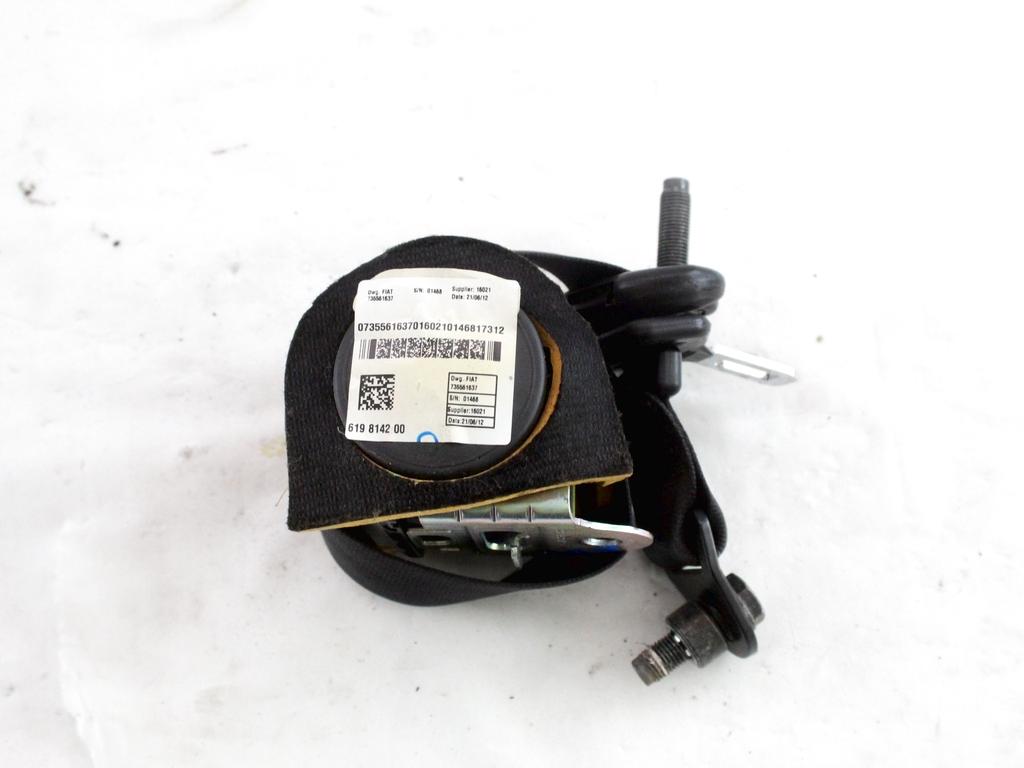 735561637 CINTURA DI SICUREZZA POSTERIORE FIAT PANDA 1.2 G 51KW 5M 5P (2013) RICAMBIO USATO