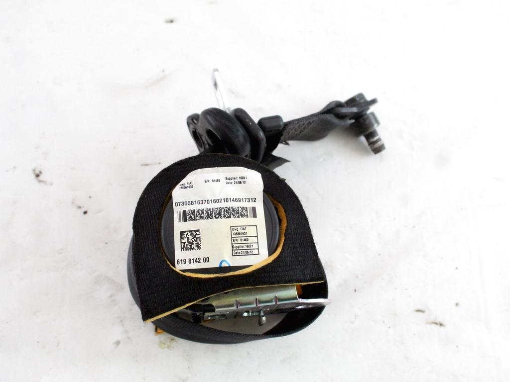 735561637 CINTURA DI SICUREZZA POSTERIORE FIAT PANDA 1.2 G 51KW 5M 5P (2013) RICAMBIO USATO