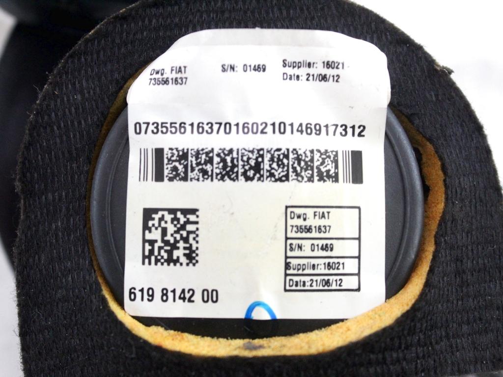 735561637 CINTURA DI SICUREZZA POSTERIORE FIAT PANDA 1.2 G 51KW 5M 5P (2013) RICAMBIO USATO