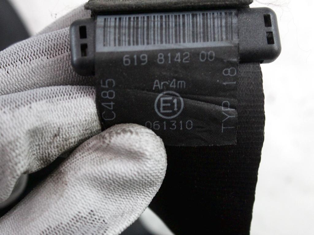 735561637 CINTURA DI SICUREZZA POSTERIORE FIAT PANDA 1.2 G 51KW 5M 5P (2013) RICAMBIO USATO