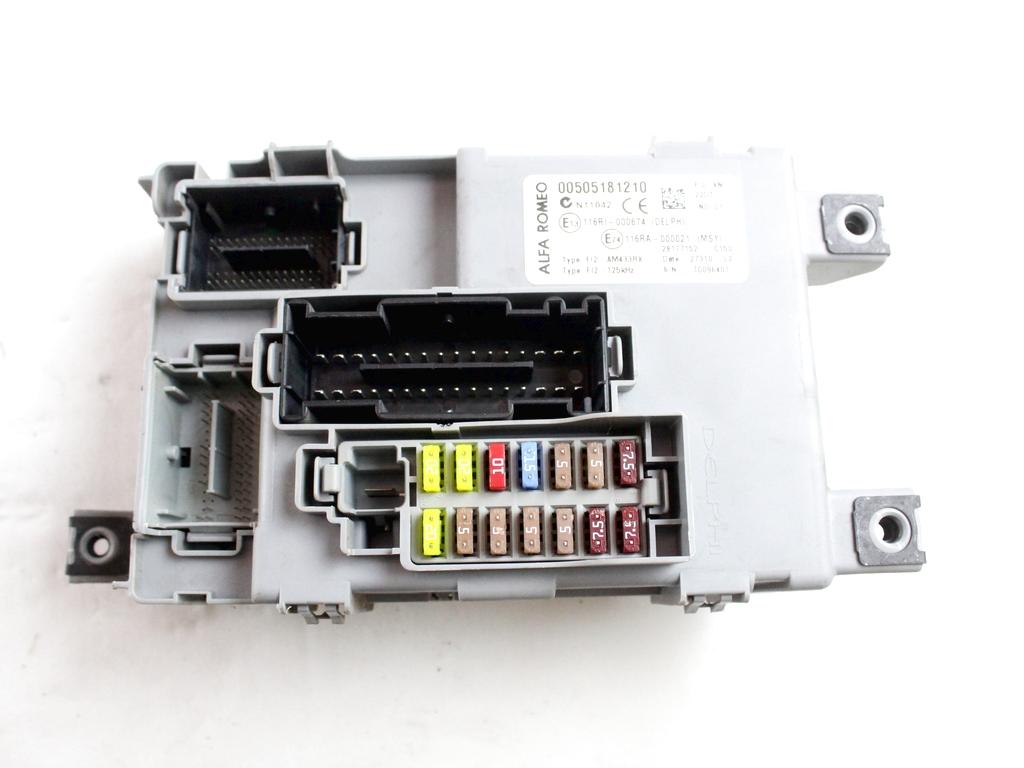 51872442 KIT ACCENSIONE AVVIAMENTO ALFA ROMEO MITO 1.3 D 70KW 6M 3P (2010) RICAMBIO USATO CON CENTRALINA MOTORE, BLOCCHETTI ACCENSIONE APERTURA CON CHIAVE 50518121
