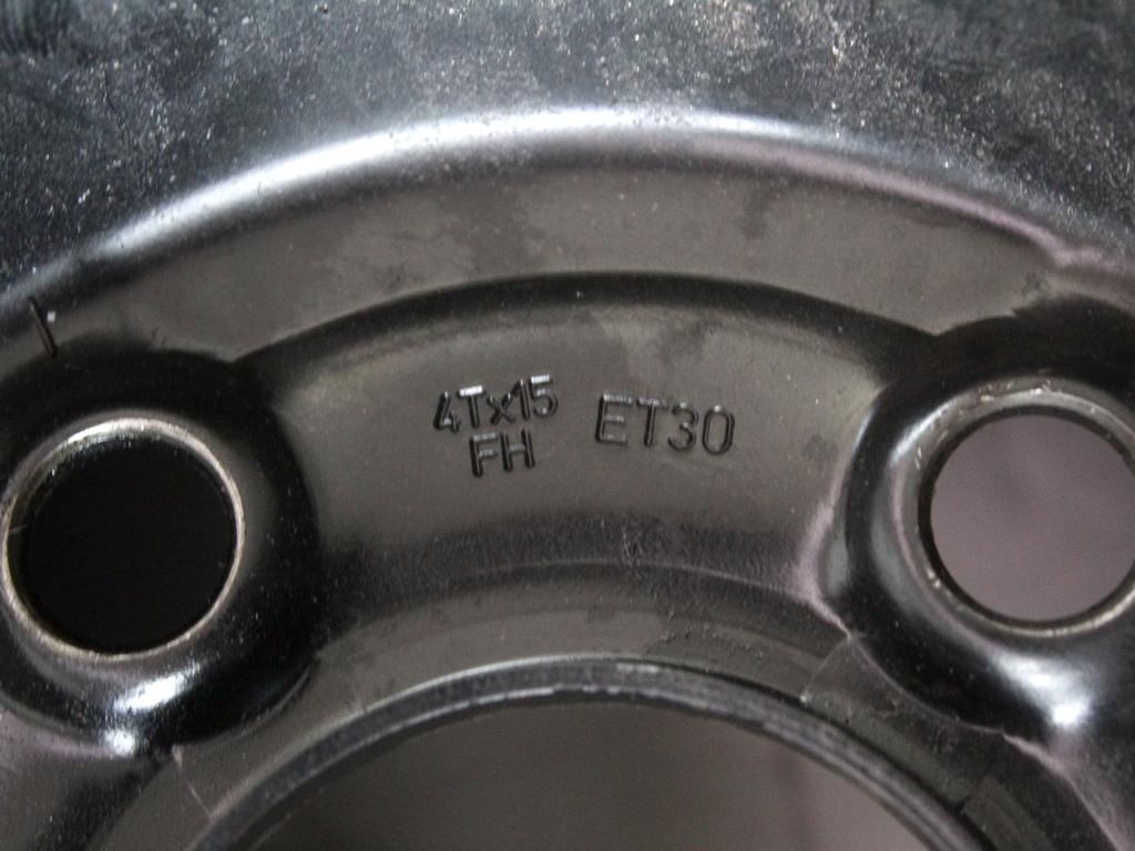 52910-1H900 RUOTINO DI SCORTA T125/80 D15 95M KIA CEE'D SW 1.6 D 85KW 6M 5P (2011) RICAMBIO USATO CON CERCHIO IN FERRO DA 15 POLLICI 5 FORI 4TX15 FH ET 30 INTERASSE 5X114,3