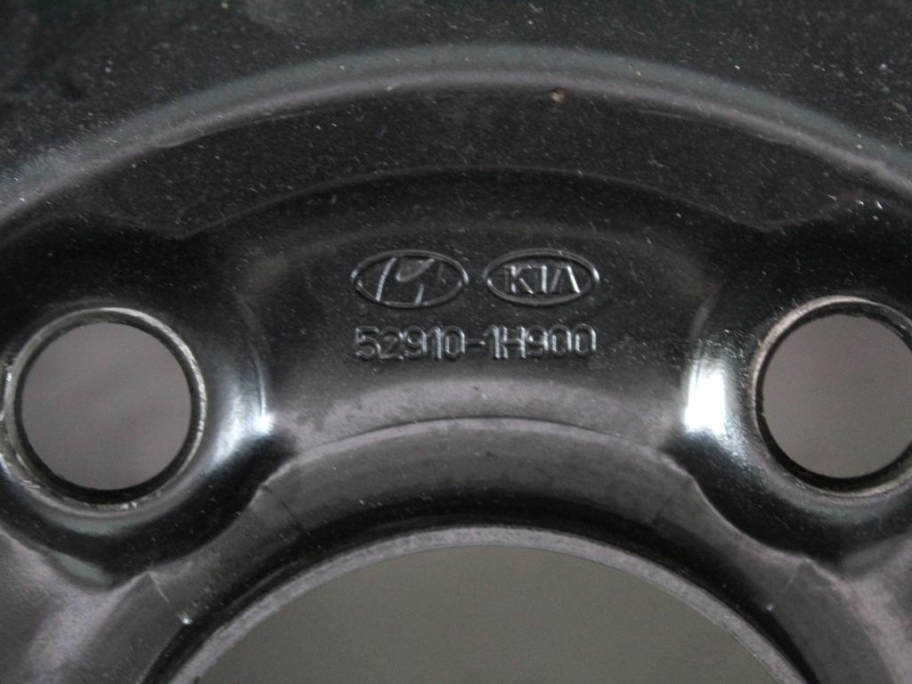 52910-1H900 RUOTINO DI SCORTA T125/80 D15 95M KIA CEE'D SW 1.6 D 85KW 6M 5P (2011) RICAMBIO USATO CON CERCHIO IN FERRO DA 15 POLLICI 5 FORI 4TX15 FH ET 30 INTERASSE 5X114,3
