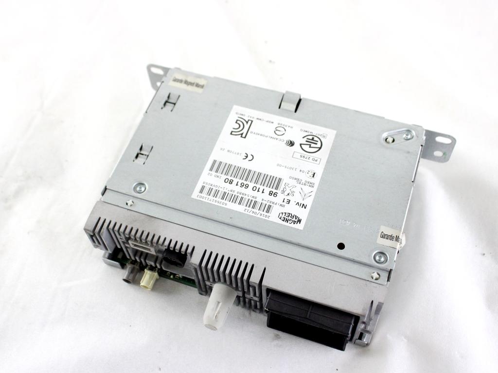 9811066180 AUTORADIO SISTEMA MULTIMEDIALE PEUGEOT 208 1.6 D 55KW 5M 5P (2017) RICAMBIO USATO (NON FORNIAMO CODICE AUTORADIO, MA SOLO NUMERO DI TELAIO VEICOLO)