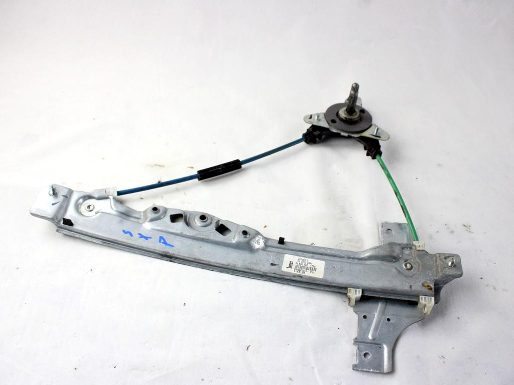 9673153980 MECCANISMO ALZA-VETRO ALZA-CRISTALLO PORTA POSTERIORE SINISTRA MANUALE PEUGEOT 208 1.6 D 55KW 5M 5P (2017) RICAMBIO USATO