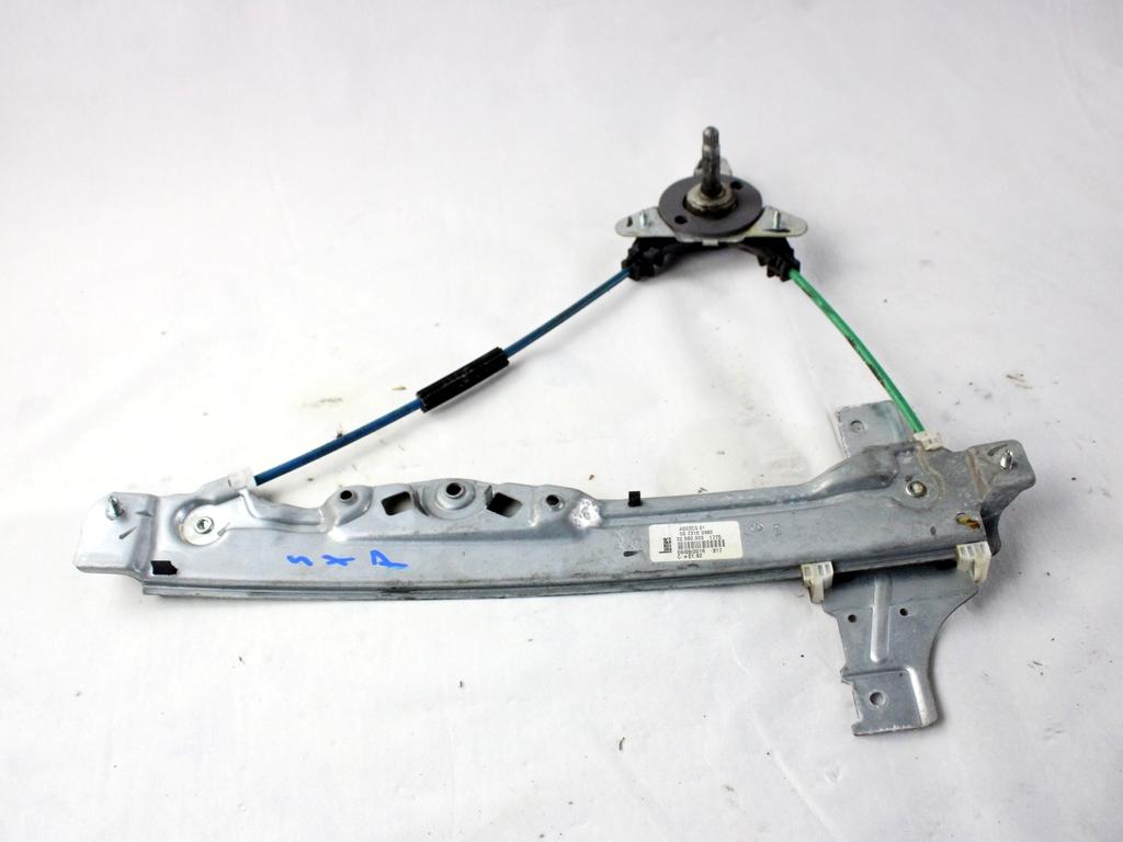 9673153980 MECCANISMO ALZA-VETRO ALZA-CRISTALLO PORTA POSTERIORE SINISTRA MANUALE PEUGEOT 208 1.6 D 55KW 5M 5P (2017) RICAMBIO USATO