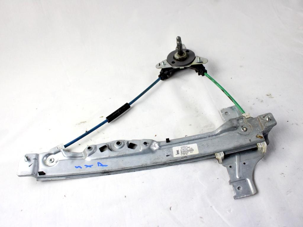 9673153980 MECCANISMO ALZA-VETRO ALZA-CRISTALLO PORTA POSTERIORE SINISTRA MANUALE PEUGEOT 208 1.6 D 55KW 5M 5P (2017) RICAMBIO USATO