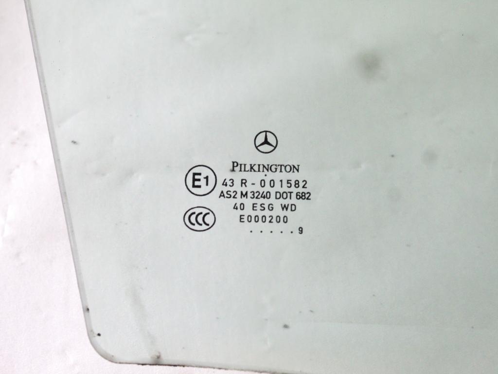 A1697250210 VETRO SCENDENTE PORTA ANTERIORE DESTRA MERCEDES CLASSE A180 W169 2.0 D 80KW AUT 5P (2009) RICAMBIO USATO 