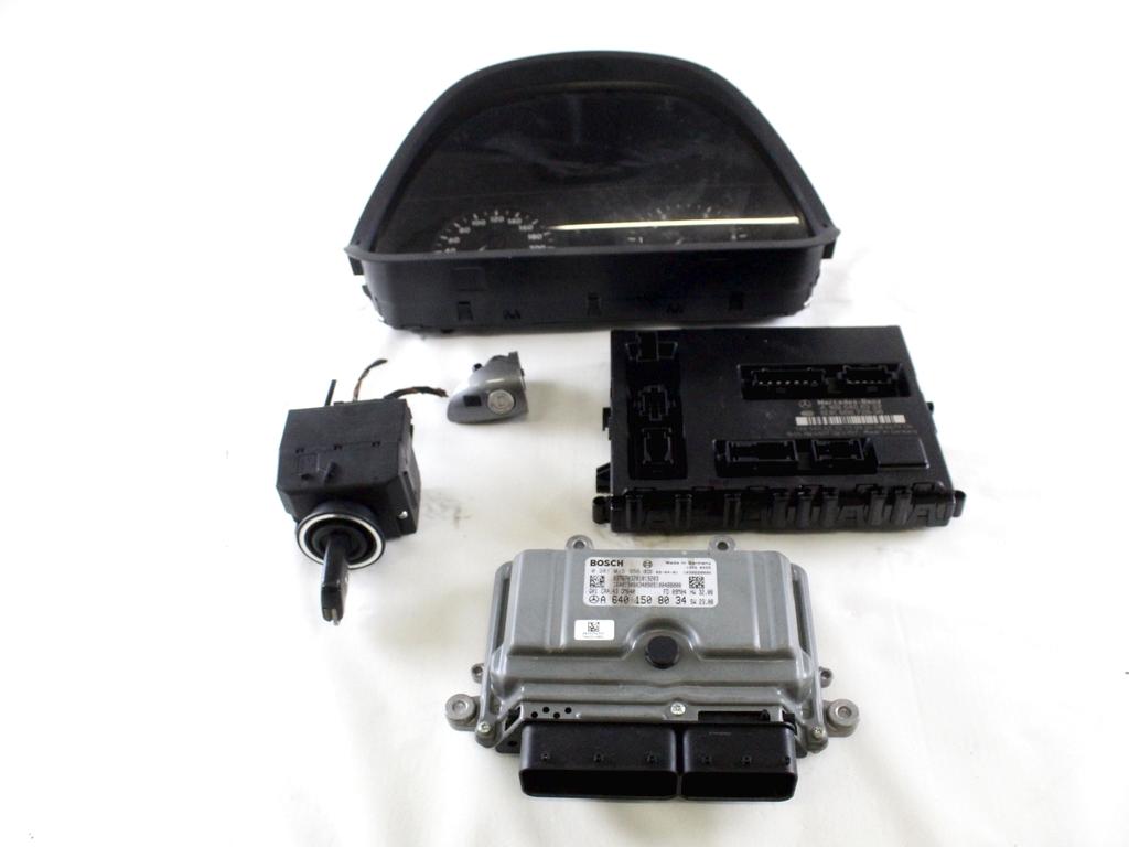 A6401508034 KIT ACCENSIONE AVVIAMENTO MERCEDES CLASSE A180 W169 2.0 D 80KW AUT 5P (2009) RICAMBIO USATO CON CENTRALINA MOTORE, BLOCCHETTI ACCENSIONE APERTURA CON CHIAVE A1695456332 1695452308 