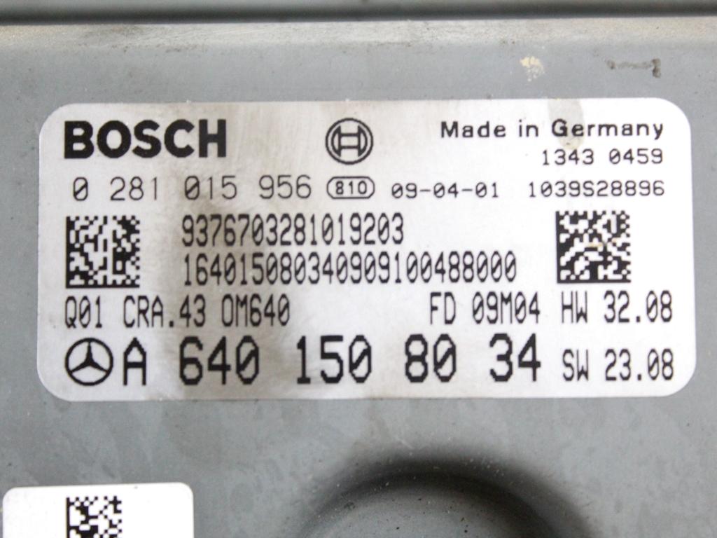 A6401508034 KIT ACCENSIONE AVVIAMENTO MERCEDES CLASSE A180 W169 2.0 D 80KW AUT 5P (2009) RICAMBIO USATO CON CENTRALINA MOTORE, BLOCCHETTI ACCENSIONE APERTURA CON CHIAVE A1695456332 1695452308 