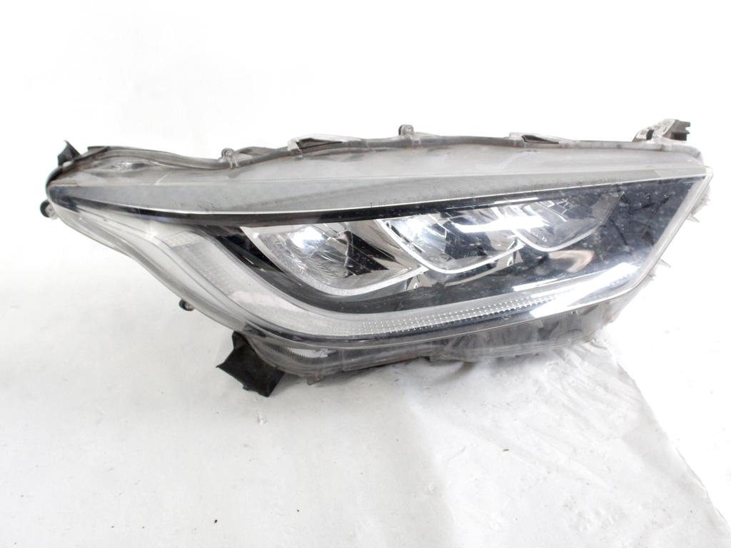 81110-K0080 FARO FANALE ANTERIORE DESTRO LED TOYOTA YARIS P21 1.5 I 68KW AUT 5P (2021) RICAMBIO USATO SUPPORTI DANNEGGIATI