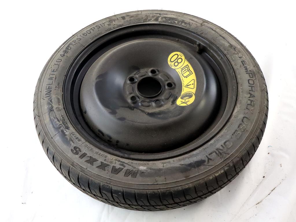 1909109 RUOTINO DI SCORTA MAXXIS T125/80 R16 97M FORD C-MAX 1.6 D 85KW 6M 5P (2011) RICAMBIO USATO CON CERCHIO IN FERRO DA 16 POLLICI 5 FORI 4.00BX16 ET 25 INTERASSE 5X108