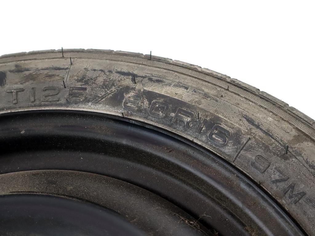 1909109 RUOTINO DI SCORTA MAXXIS T125/80 R16 97M FORD C-MAX 1.6 D 85KW 6M 5P (2011) RICAMBIO USATO CON CERCHIO IN FERRO DA 16 POLLICI 5 FORI 4.00BX16 ET 25 INTERASSE 5X108