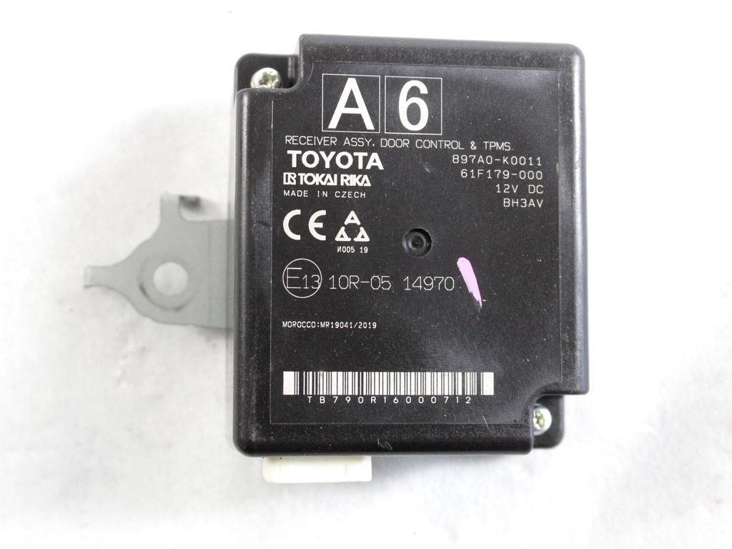 89661-K0081 KIT ACCENSIONE AVVIAMENTO TOYOTA YARIS P21 1.5 I 68KW AUT 5P (2021) RICAMBIO USATO CON CENTRALINA MOTORE, BLOCCHETTI ACCENSIONE APERTURA CON CHIAVE 897A0-K0011