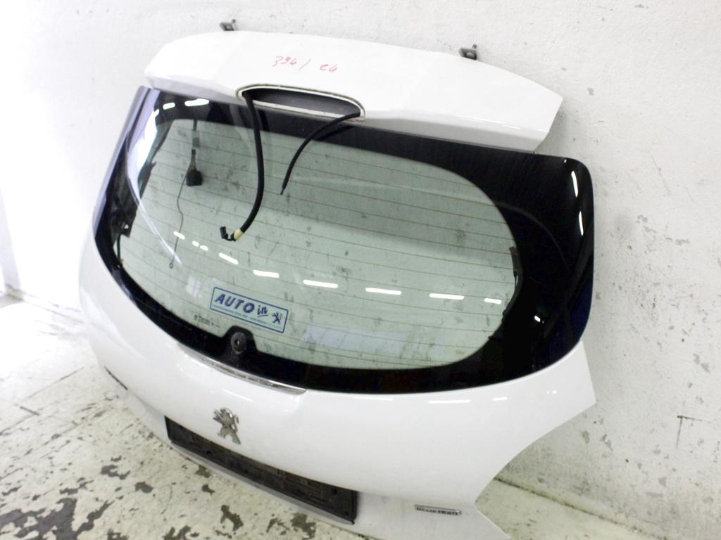 9810682180 PORTELLONE COFANO POSTERIORE BAULE PEUGEOT 208 1.6 D 55KW 5M 5P (2017) RICAMBIO USATO CON LUNOTTO TERMICO