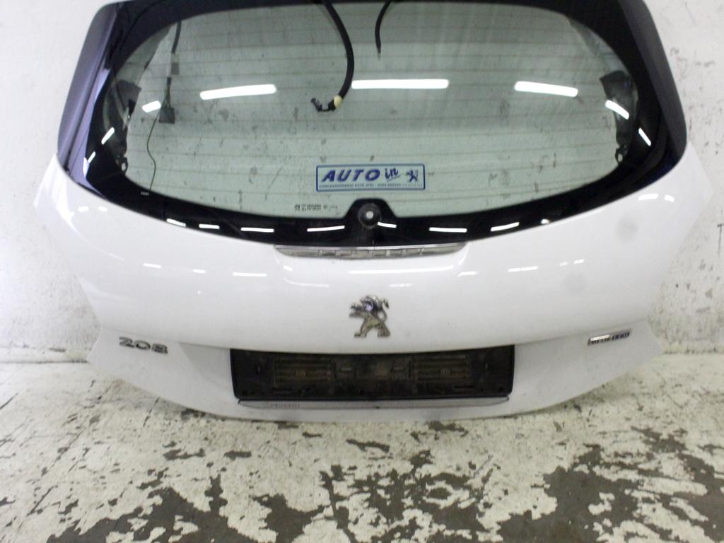 9810682180 PORTELLONE COFANO POSTERIORE BAULE PEUGEOT 208 1.6 D 55KW 5M 5P (2017) RICAMBIO USATO CON LUNOTTO TERMICO