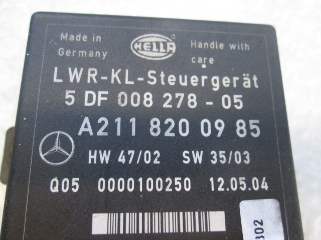 RACUNALNIK ZAROMETOV OEM N. A2118200985 ORIGINAL REZERVNI DEL MERCEDES CLASSE E W211 S211 BER/SW (03/2002 - 05/2006) DIESEL LETNIK 2004