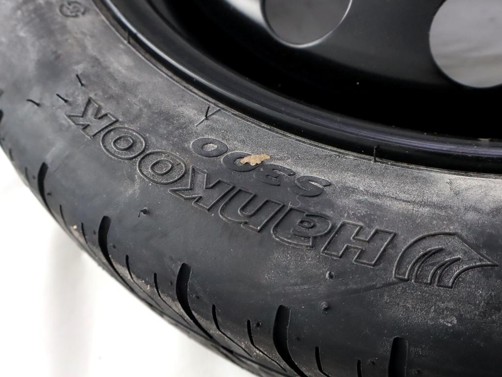 1K0601027AQ RUOTINO DI SCORTA HANKOOK T125/70 R16 96M VOLKSWAGEN GOLF 7 2.0 D 110KW 6M 5P (2013) RICAMBIO USATO CON CERCHIO IN FERRO DA 16 POLLICI 5 FORI 3,5JX16H2 ET25,5 INTERASSE 5X112