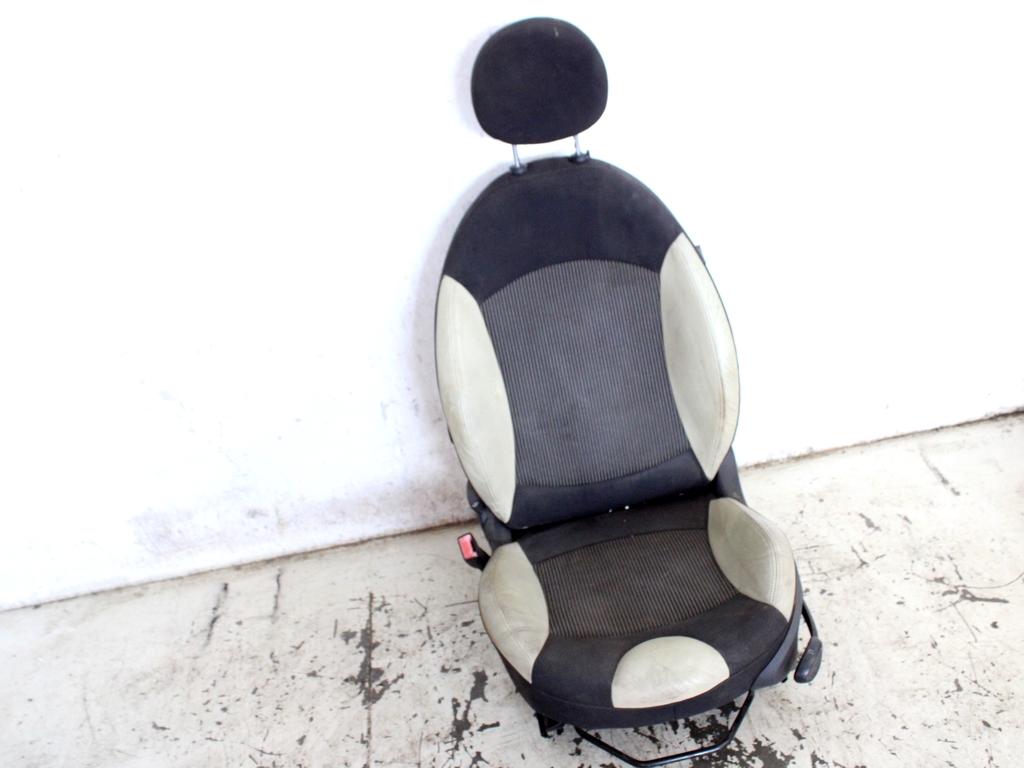 52107268885 SEDILE ANTERIORE SINISTRO GUIDATORE TESSUTO E PELLE MINI ONE R56 1.4 B 70KW 3P (2007) RICAMBIO USATO