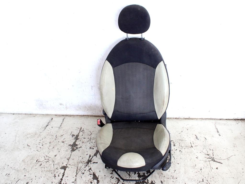 52107268885 SEDILE ANTERIORE SINISTRO GUIDATORE TESSUTO E PELLE MINI ONE R56 1.4 B 70KW 3P (2007) RICAMBIO USATO