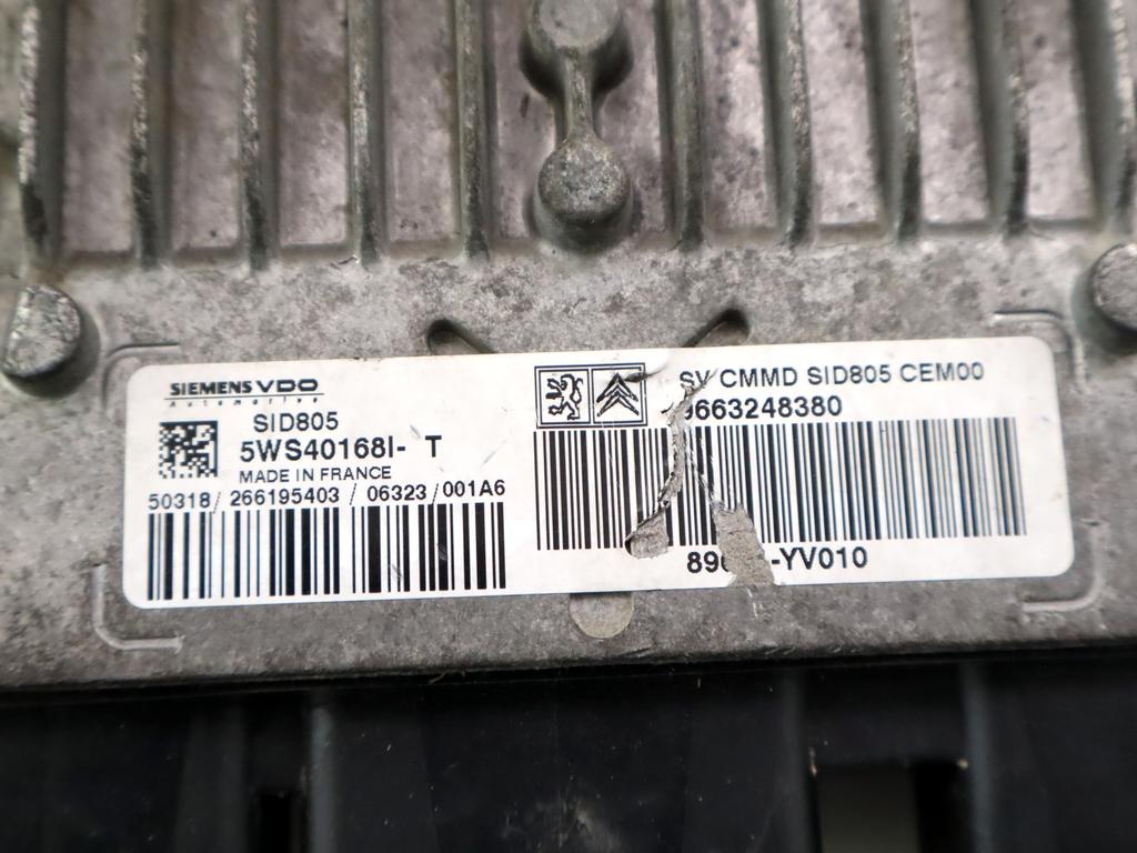 9663248380 CENTRALINA INIEZIONE MOTORE PEUGEOT 107 1.4 D 40KW 5M 3P (2007) RICAMBIO USATO 89661-YV010