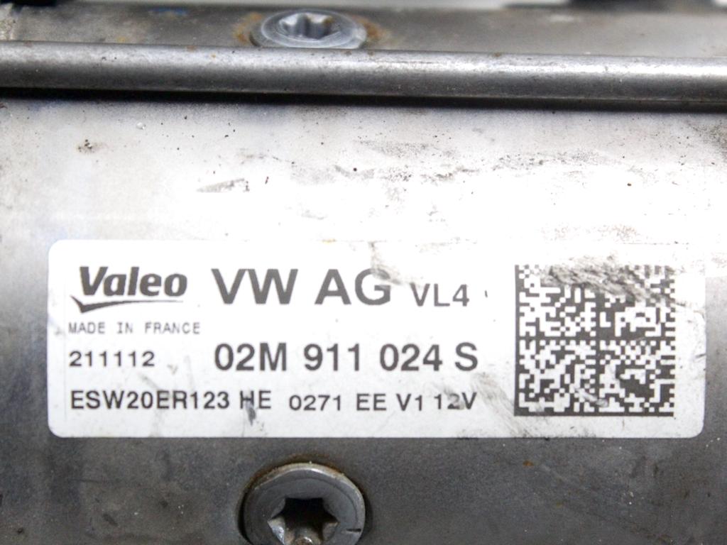 02M911024S MOTORINO AVVIAMENTO VOLKSWAGEN GOLF 7 2.0 D 110KW 6M 5P (2013) RICAMBIO USATO