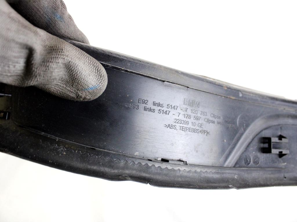 51477120763 RIVESTIMENTO PIEDI BATTITACCO LATO SINISTRO BMW SERIE 3 320D E92 2.0 D 135KW 6M 2P (2011) RICAMBIO USATO