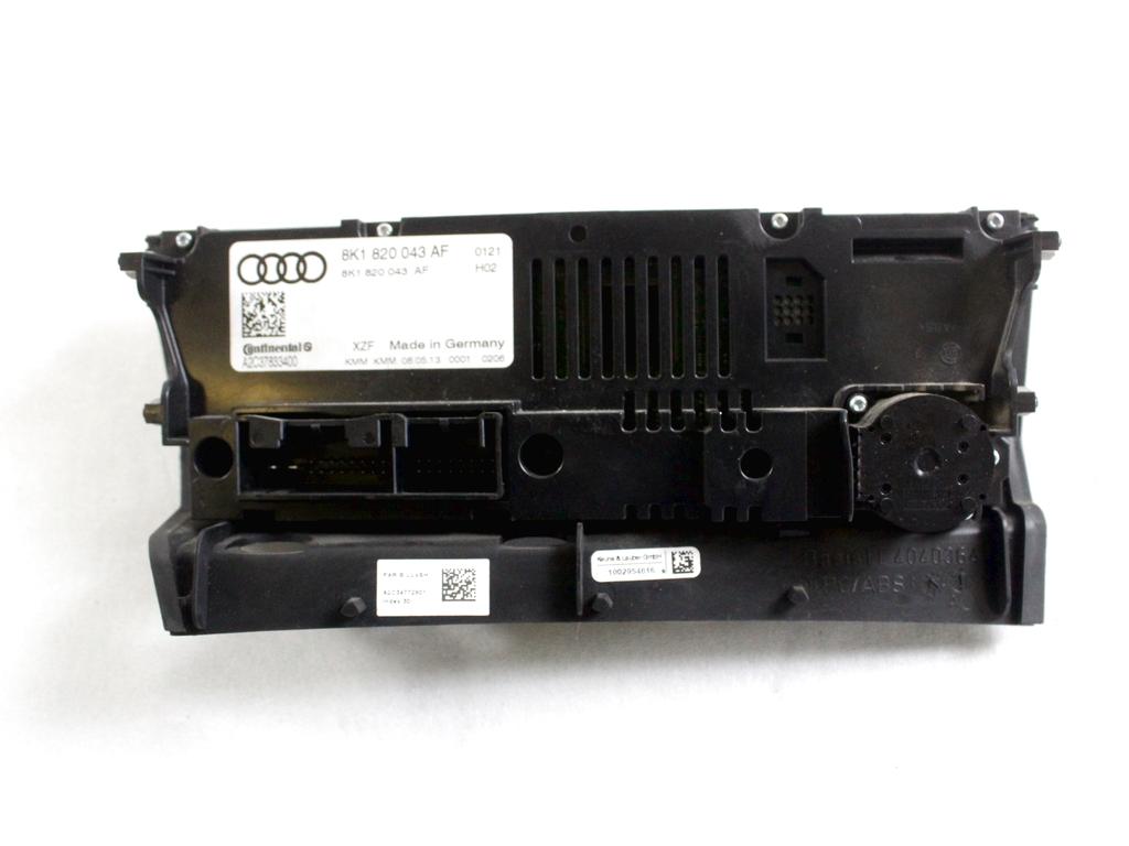 8K1820043AF CENTRALINA GRUPPO DI COMANDO CLIMATIZZATORE CLIMA A/C AUTOMATICO AUDI A5 SPORTBACK 2.0 D 130KW 4X4 5P AUT (2013) RICAMBIO USATO