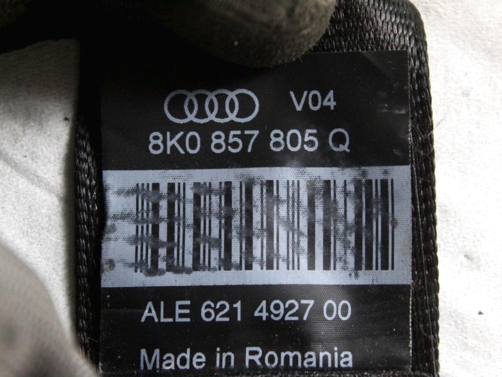 8K0857805Q CINTURA DI SICUREZZA POSTERIORE AUDI A5 SPORTBACK 2.0 D 130KW 4X4 5P AUT (2013) RICAMBIO USATO