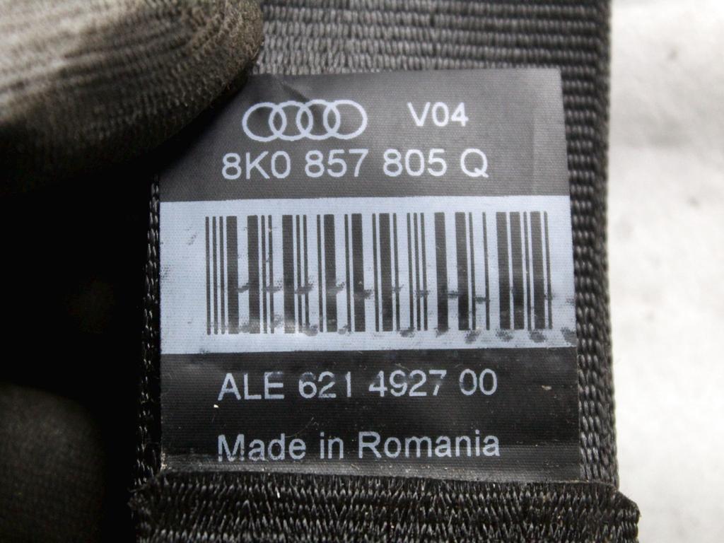 8K0857805Q CINTURA DI SICUREZZA POSTERIORE AUDI A5 SPORTBACK 2.0 D 130KW 4X4 5P AUT (2013) RICAMBIO USATO
