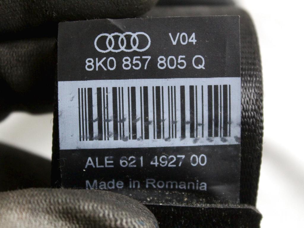 8K0857805Q CINTURA DI SICUREZZA POSTERIORE AUDI A5 SPORTBACK 2.0 D 130KW 4X4 5P AUT (2013) RICAMBIO USATO