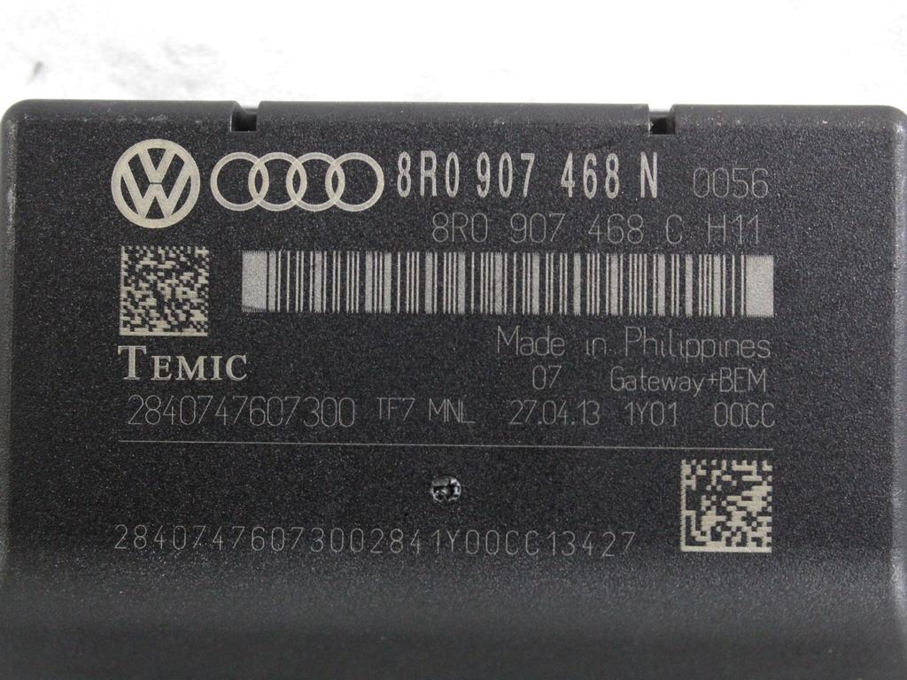 8R0907468N CENTRALINA GATEWAY AUDI A5 SPORTBACK 2.0 D 130KW 4X4 5P AUT (2013) RICAMBIO USATO