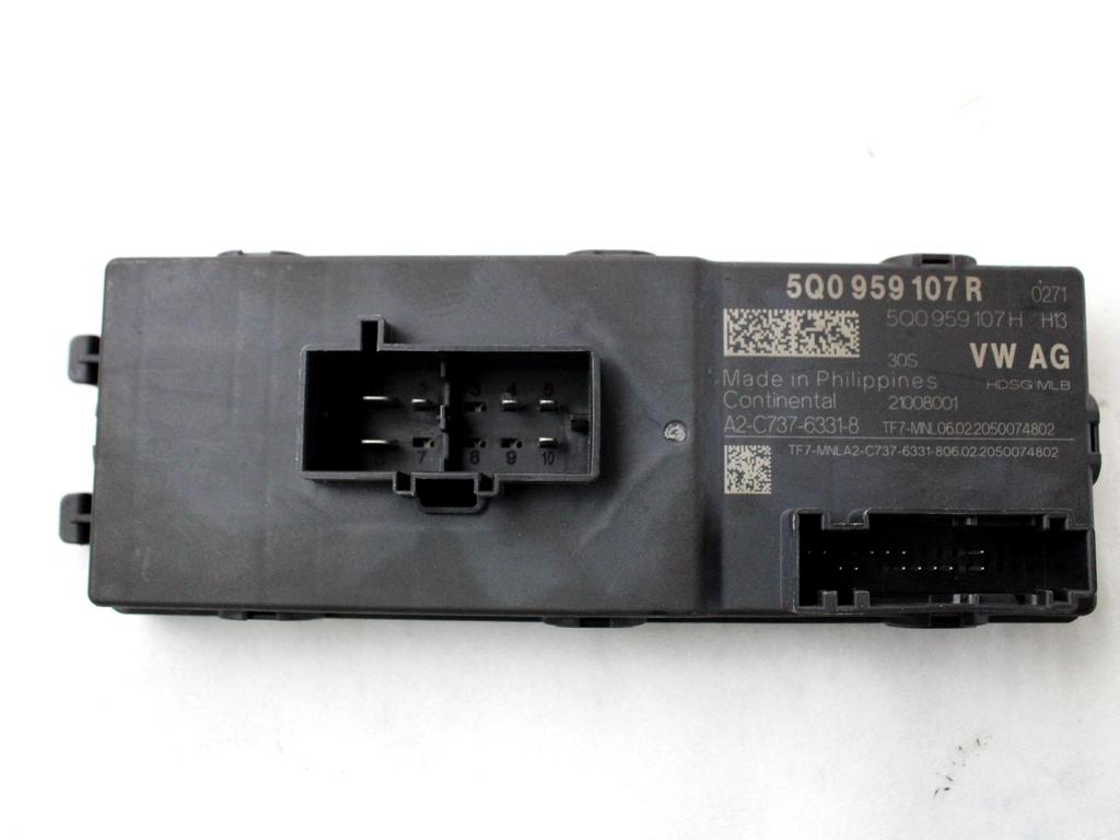 5Q0959107R CENTRALINA APERTURA AUTOMATICA PORTELLONE COFANO POSTERIORE BAULE VOLKSWAGEN T-ROC 1.5 B 110KW AUT 5P (2020) RICAMBIO USATO 