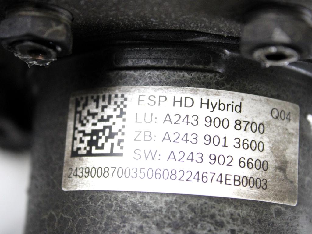 A2439008700 CENTRALINA POMPA AGGREGATO ABS MERCEDES GLA 250 D H247 1.3 B 118KW AUT 5P (2023) RICAMBIO USATO 