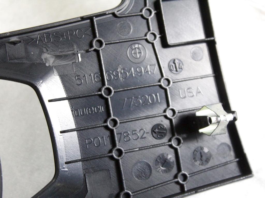 51166954947 MASCHERINA RIVESTIMENTO TUNNEL PARTE ANTERIORE BMW X5 E70 3.0 D 4X4 173KW AUT 5P (2007) RICAMBIO USATO