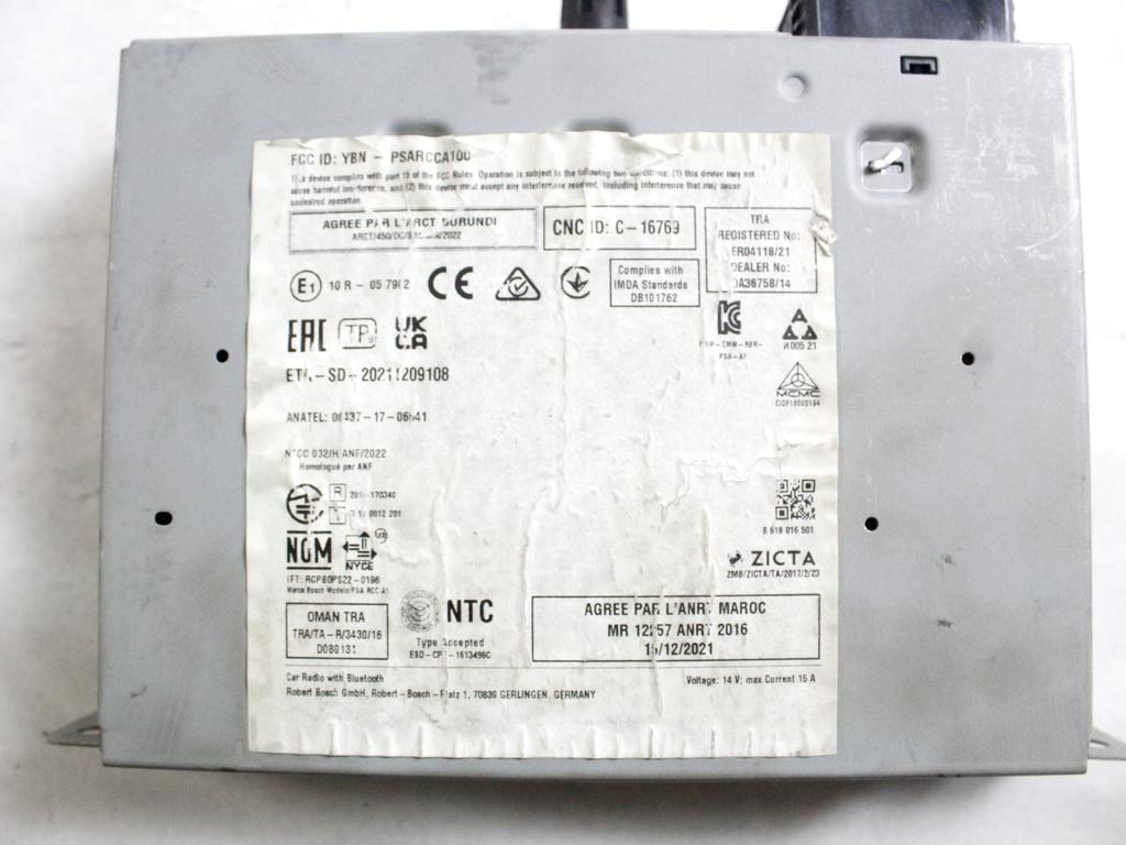 9847854380 AUTORADIO SISTAMA DI NAVIGAZIONE SATELLITARE OPEL CORSA F 1.2 B 74KW 6M 5P (2022) RICAMBIO USATO (NON FORNIAMO CODICE AUTORADIO, MA SOLO NUMERO DI TELAIO VEICOLO)