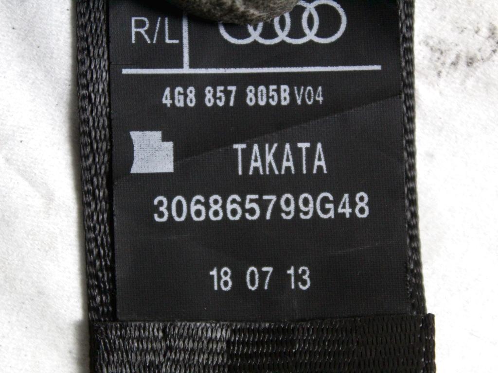 4G8857805B CINTURA DI SICUREZZA POSTERIORE AUDI A6 C7 SW 2.0 D 130KW 6M 5P (2013) RICAMBIO USATO