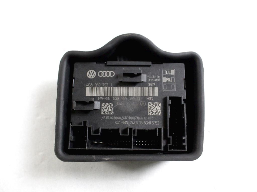 4G8959792J CENTRALINA PORTA ANTERIORE SINISTRA AUDI A6 C7 SW 2.0 D 130KW 6M 5P (2013) RICAMBIO USATO