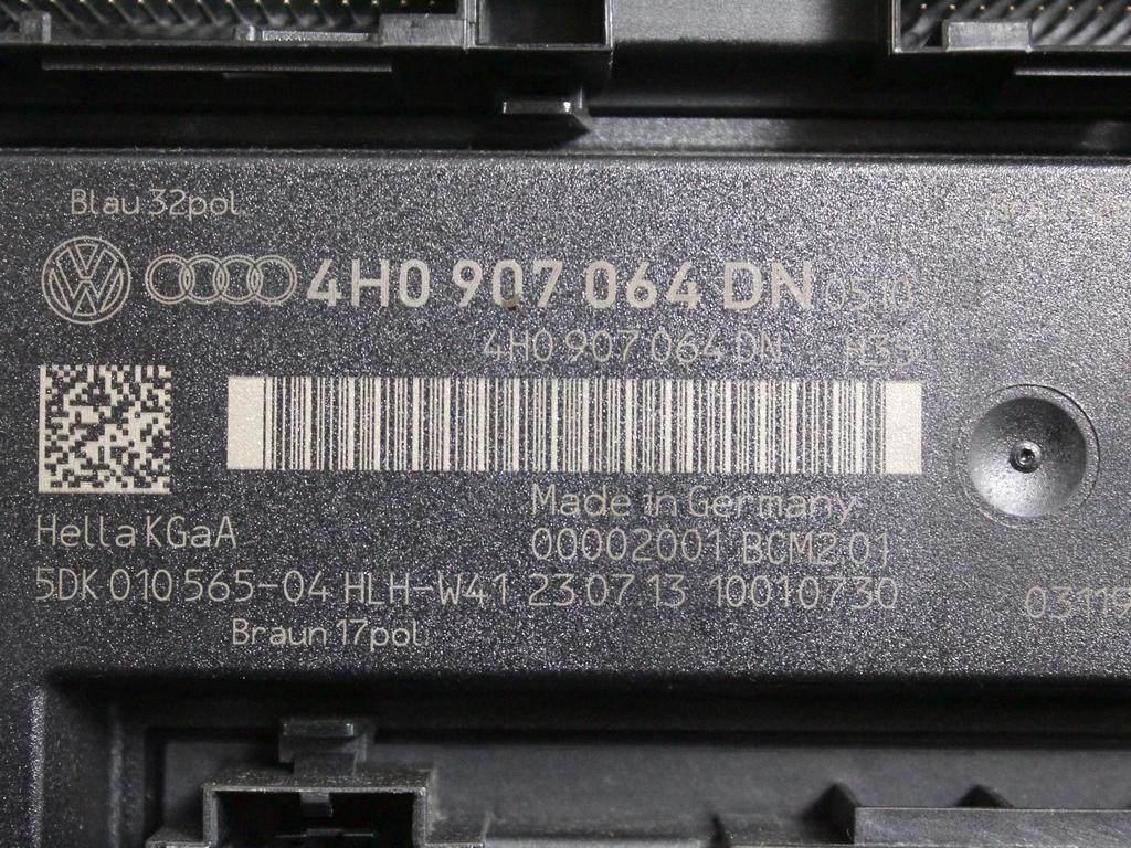 03L906018LA KIT ACCENSIONE AVVIAMENTO AUDI A6 C7 SW 2.0 D 130KW 6M 5P (2013) RICAMBIO USATO CON CENTRALINA MOTORE , BLOCCHETTI ACCENSIONE APERTURA CON CHIAVE 4H0905852C 4H0907063CF 4G8920932S 