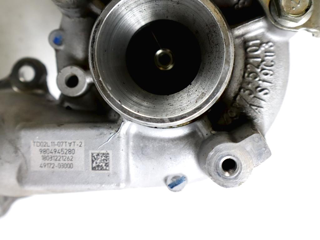 9804945280 TURBINA TUCOMPRESSORE FORD FIESTA 1.5 D 63KW 6M 5P (2018) RICAMBIO USATO