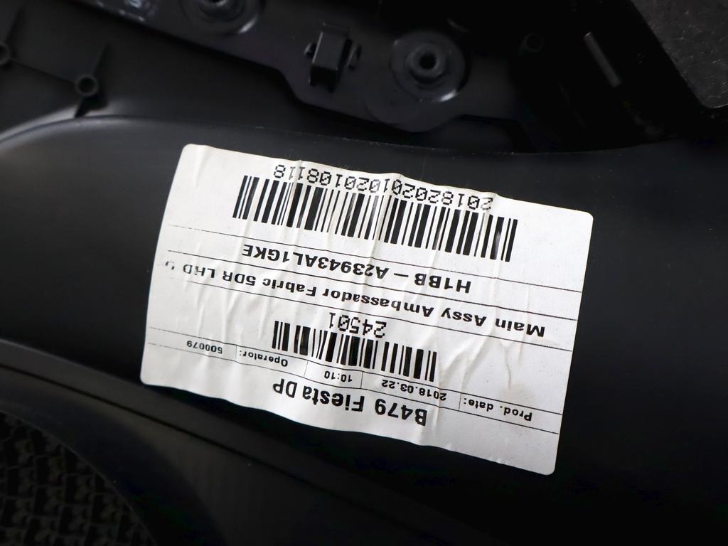 2468541 PANNELLO INTERNO PORTA ANTERIORE SINISTRA FORD FIESTA 1.5 D 63KW 6M 5P (2018) RICAMBIO USATO